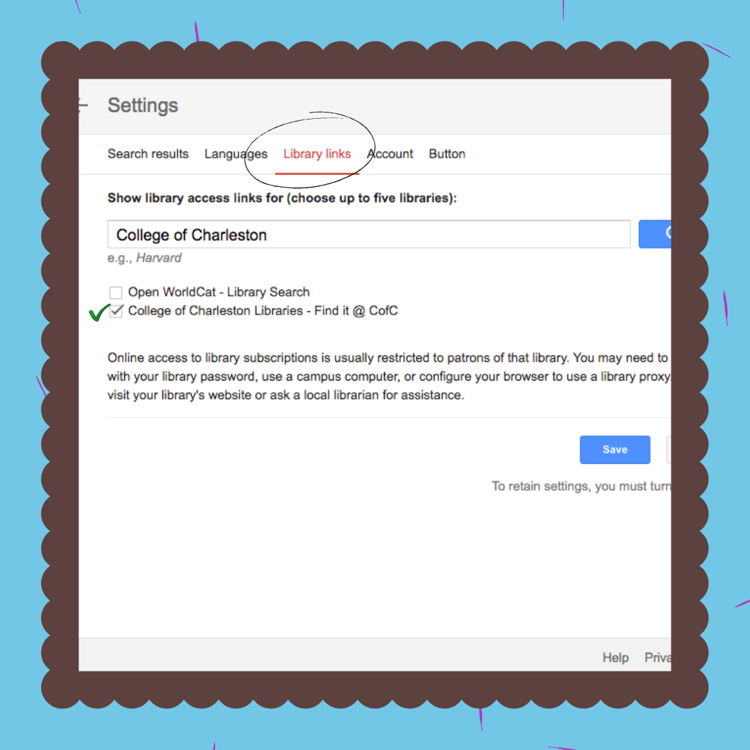 GS3 Connect Google Scholar to the College Libraries