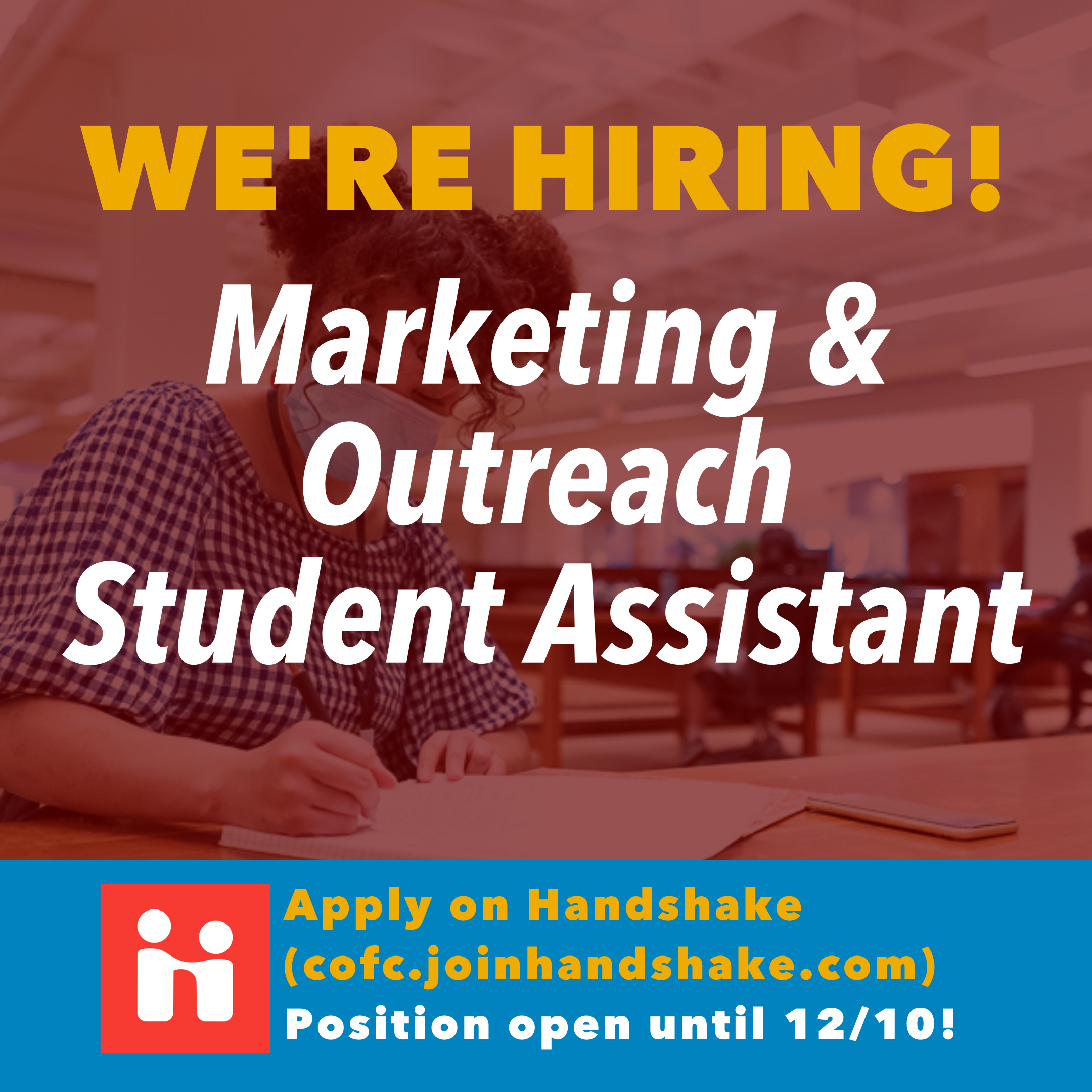 Marketing & Outreach Student Assistant Job Promo