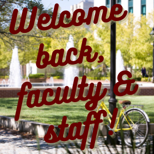 Welcome back faculty