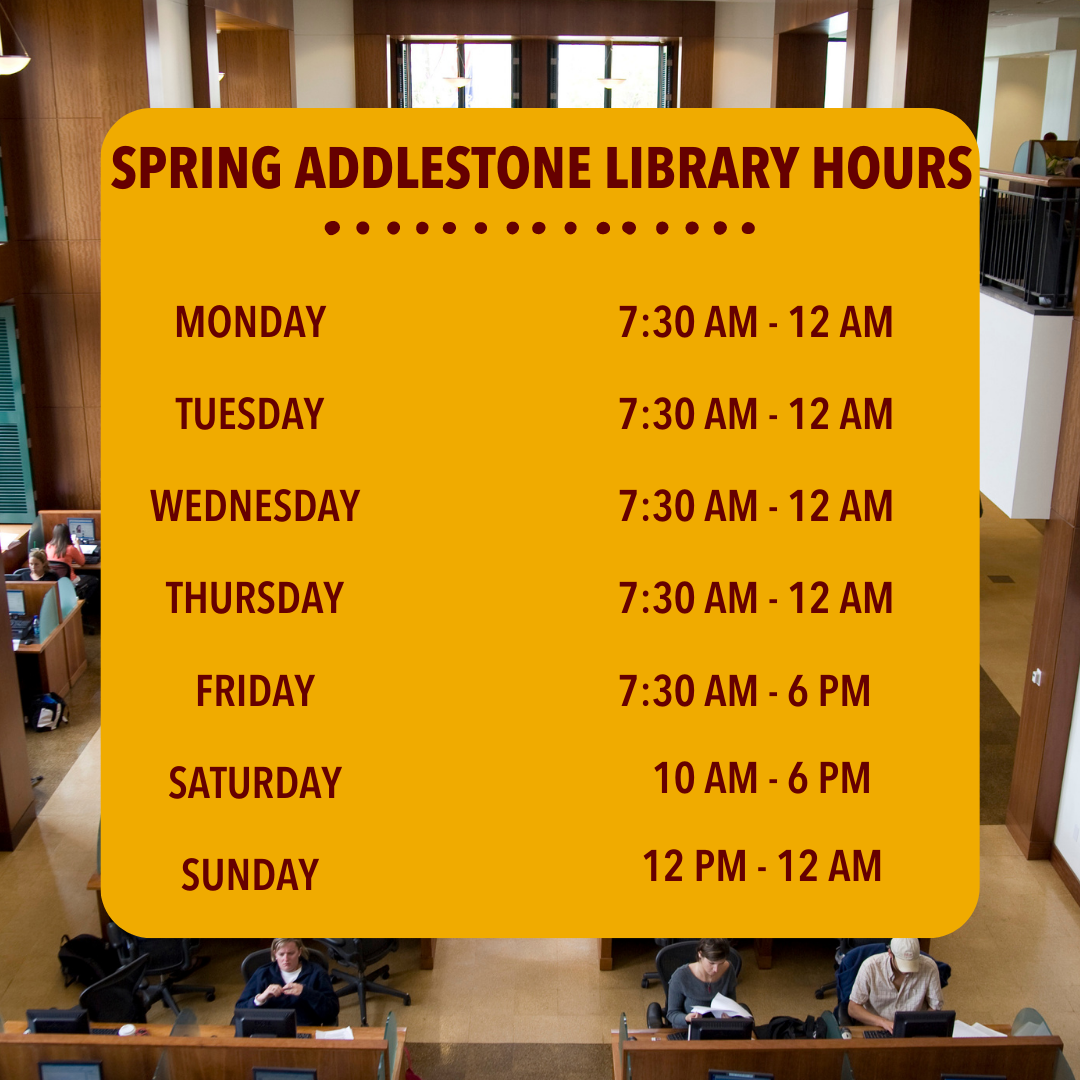 Spring 2023 Library Hours